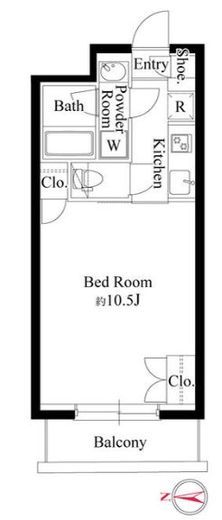 グランパセオ代々木上原Ⅱ　303号室　間取り