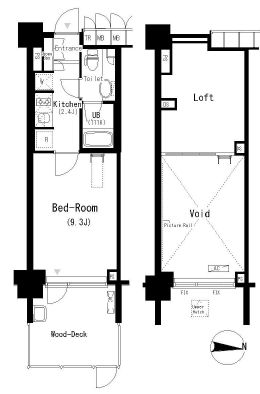 パークアクシス辰巳ステージ　120号室　間取り