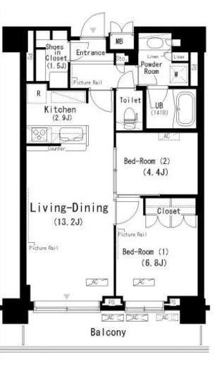 パークアクシス辰巳ステージ　209号室　間取り