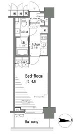 パークアクシス辰巳ステージ　220号室　間取り