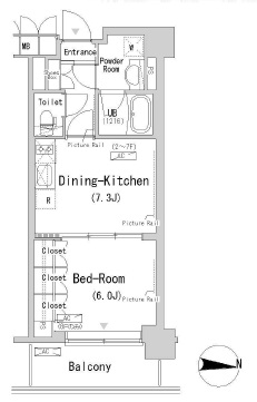パークアクシス辰巳ステージ　822号室　間取り