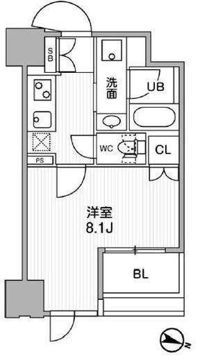 東神田テラスレジデンス　1005号室　間取り