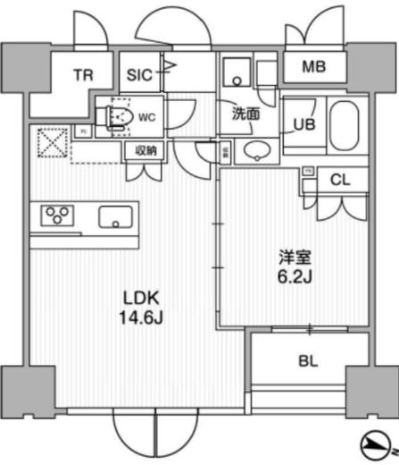 東神田テラスレジデンス　1011号室　間取り