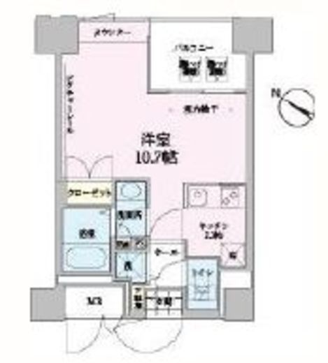 東神田テラスレジデンス　1108号室　間取り