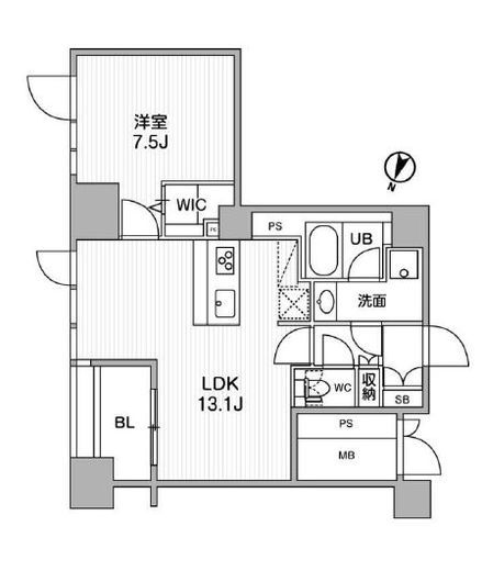 東神田テラスレジデンス　1109号室　間取り