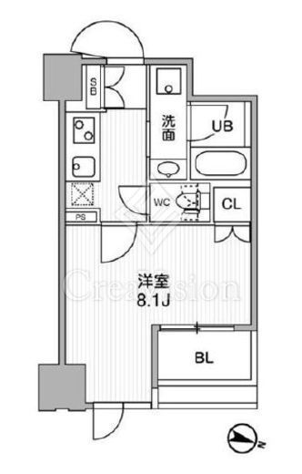 東神田テラスレジデンス　1205号室　間取り