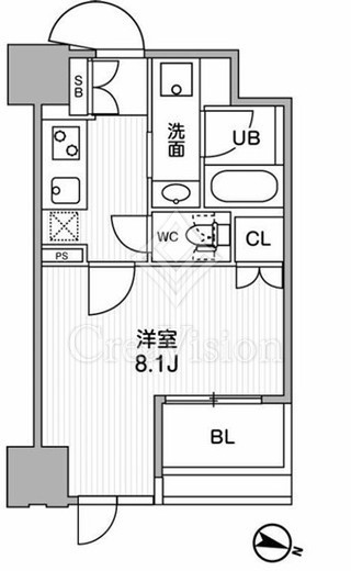 東神田テラスレジデンス　405号室　間取り