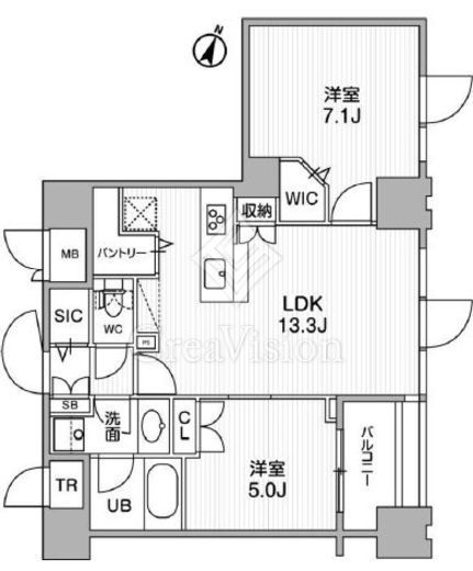 東神田テラスレジデンス　610号室　間取り
