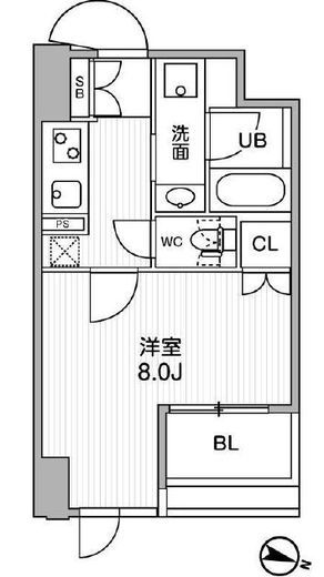 東神田テラスレジデンス　707号室　間取り