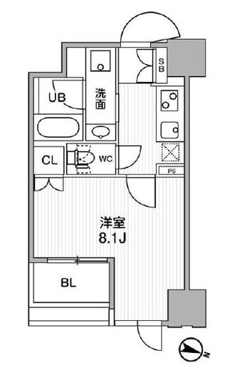 東神田テラスレジデンス　806号室　間取り