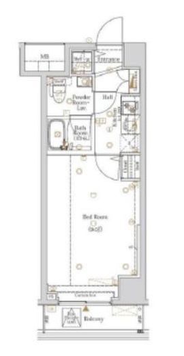 ログ都庁前　602号室　間取り