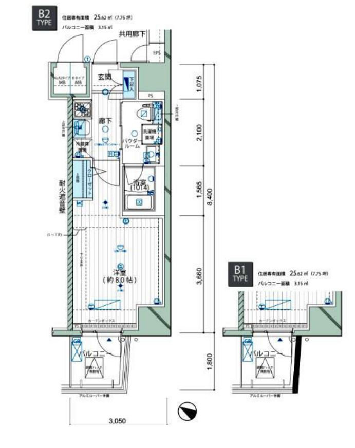 メインステージ西新宿Ⅱ　702号室　間取り