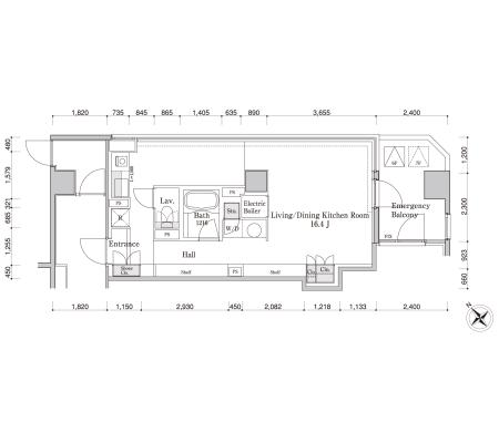 FULL HOUSE MONZENNAKACHO (フルハウス門前仲町)　601号室　間取り