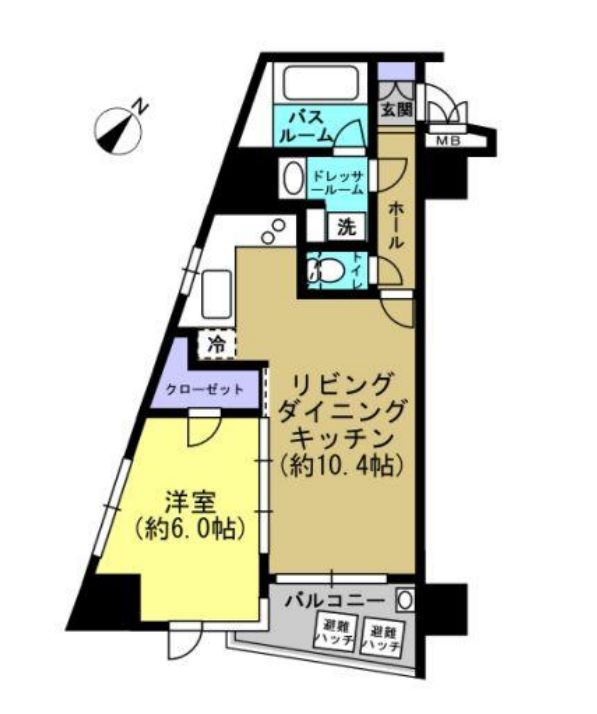 エステムプラザ市谷外濠公園　701号室　間取り