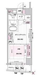 エステムプラザ市谷外濠公園　203号室　間取り