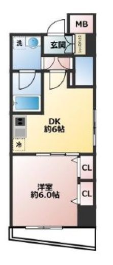 エステムプラザ市谷外濠公園　503号室　間取り