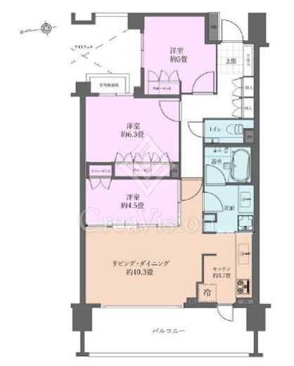 ピアースコード目黒洗足　314号室　間取り