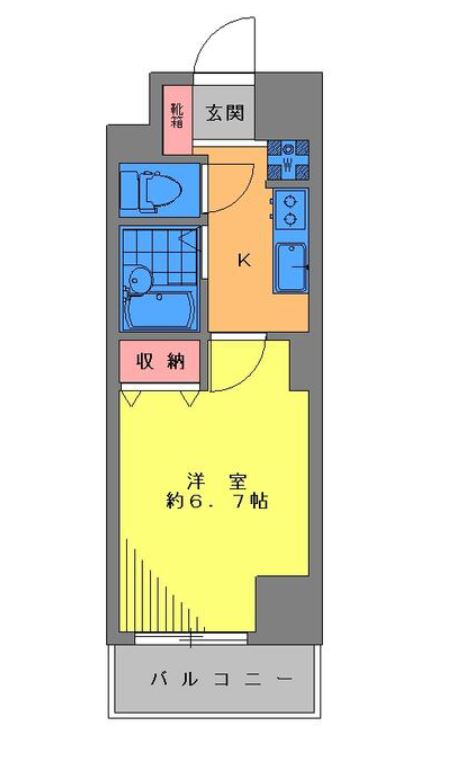 メインステージ西新宿　1108号室　間取り