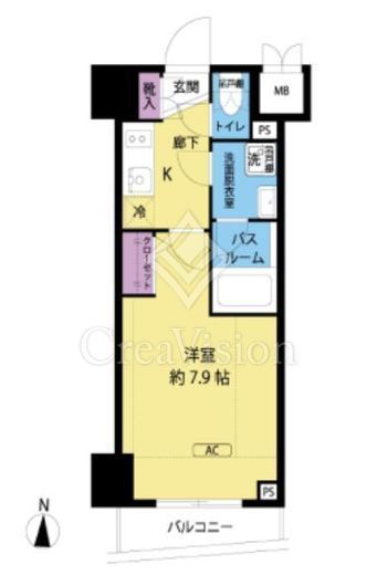 ZOOM市谷本村町　306号室　間取り