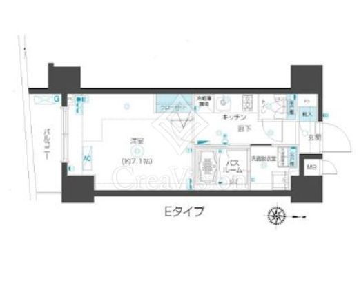 ZOOM市谷本村町　405号室　間取り