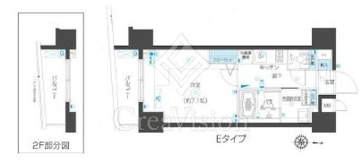ZOOM市谷本村町　904号室　間取り