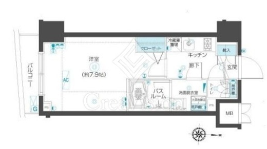 ZOOM市谷本村町　606号室　間取り