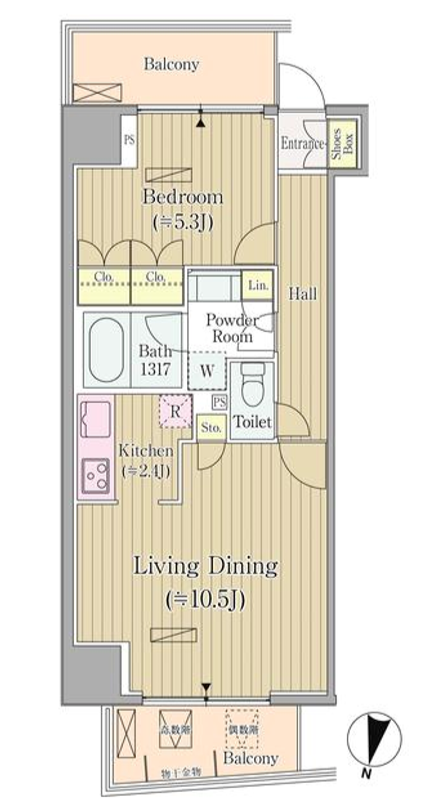 リンデンコート市ヶ谷　404号室　間取り
