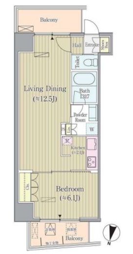 リンデンコート市ヶ谷　204号室　間取り
