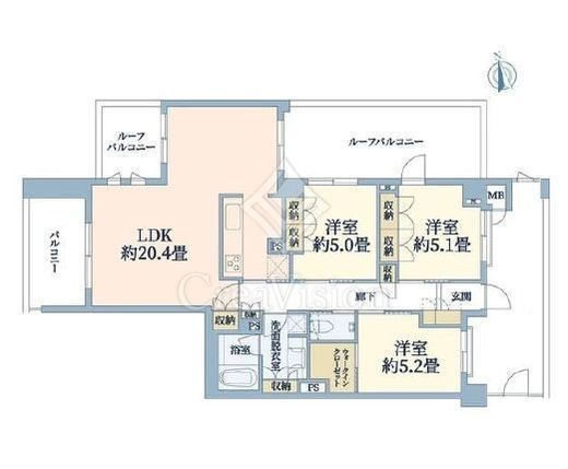 アトラス諏訪町レジデンス　401号室　間取り