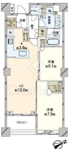 ザ・ヒルズ市谷薬王寺　314号室　間取り