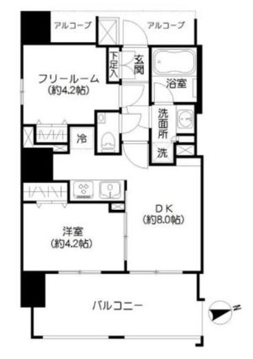 エシッド市谷薬王寺　1102号室　間取り