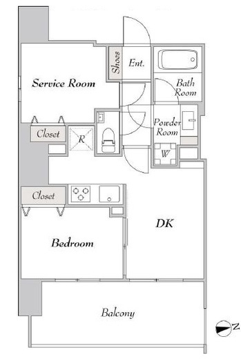 Premier市谷薬王寺 (プルミエ市谷薬王寺)　1202号室　間取り