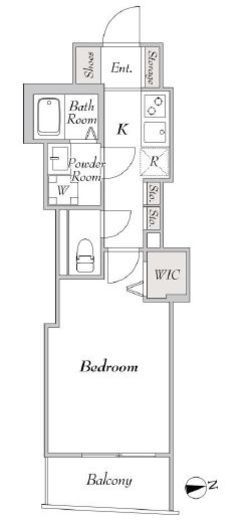 Premier市谷薬王寺 (プルミエ市谷薬王寺)　202号室　間取り