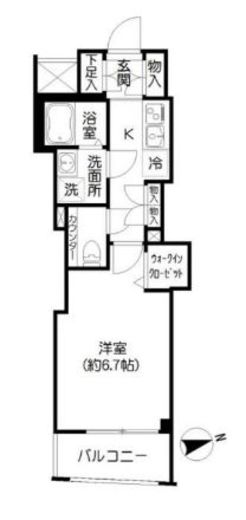 エシッド市ヶ谷薬王寺　402号室　間取り