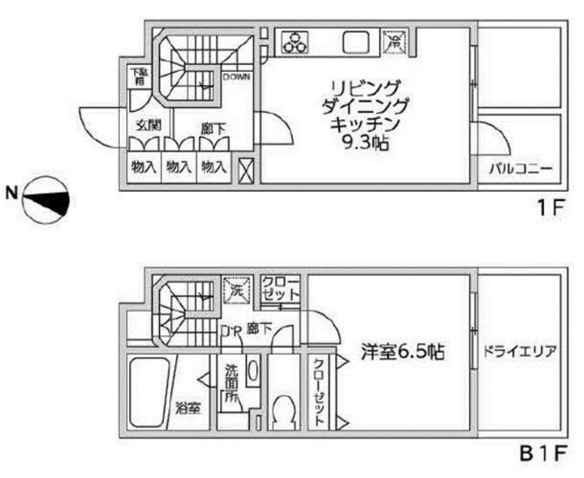 レジディア西新宿Ⅱ　117号室　間取り