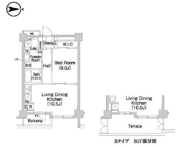 コンフォリア市谷薬王寺　102号室　間取り