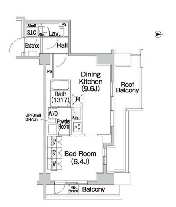 コンフォリア市谷薬王寺　404号室　間取り