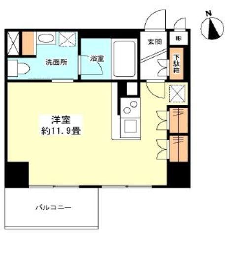 グランカーサ新宿御苑　1004号室　間取り
