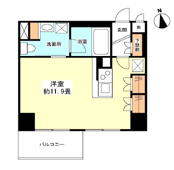 グランカーサ新宿御苑　904号室　間取り
