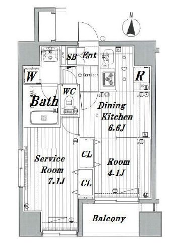 メイクスデザイン新宿　1007号室　間取り
