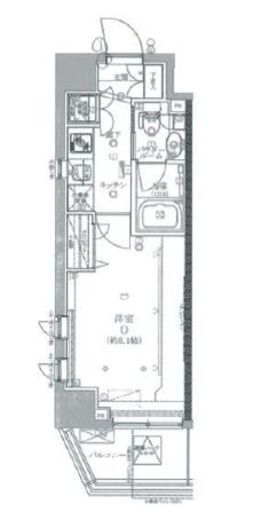 クレイシア新宿パークコンフォート　404号室　間取り