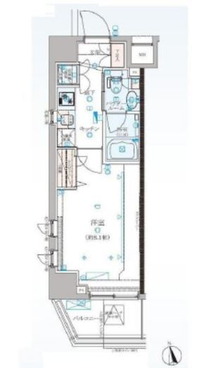 クレイシア新宿パークコンフォート　501号室　間取り