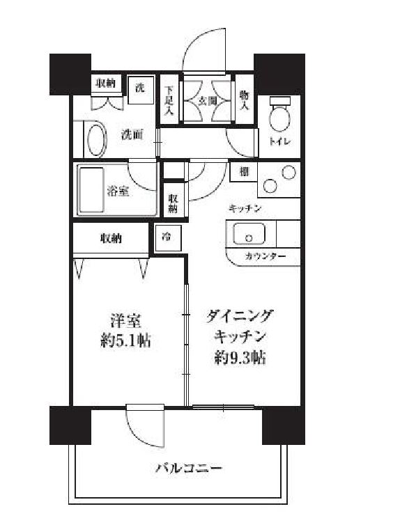 ＨＦ西新宿レジデンスＥＡＳＴ　1202号室　間取り