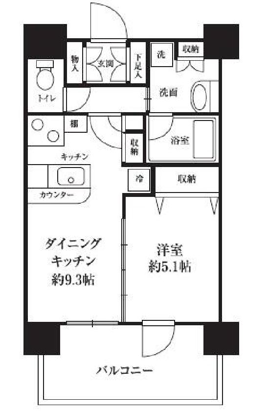 ＨＦ西新宿レジデンスＥＡＳＴ　601号室　間取り