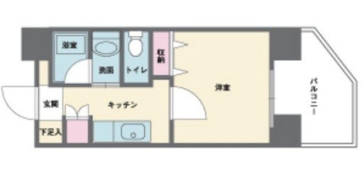 HF西新宿レジデンスイースト　1304号室　間取り