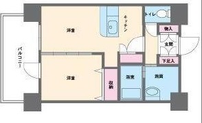 HF西新宿レジデンスイースト　701号室　間取り