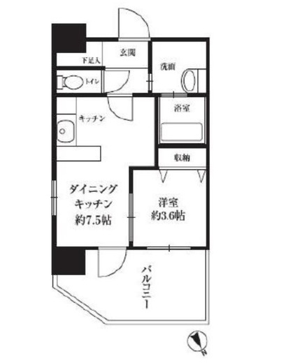 HF西新宿レジデンスイースト　703号室　間取り