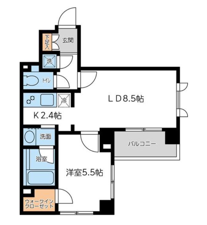 シティスパイア若松町　201号室　間取り
