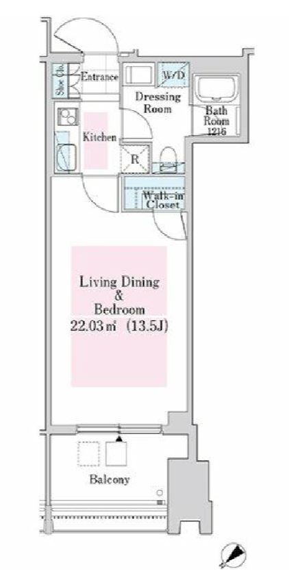 ラ・トゥール新宿ガーデン　2417号室　間取り