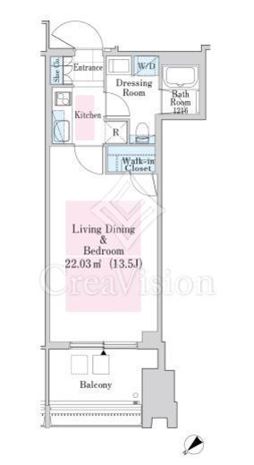 ラ・トゥール新宿ガーデン　2518号室　間取り